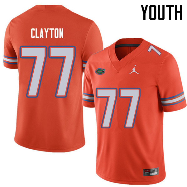 Jordan Brand Youth #77 Antonneous Clayton Florida Gators College Football Jerseys Sale-Orange
